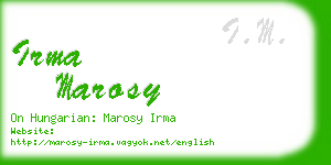 irma marosy business card